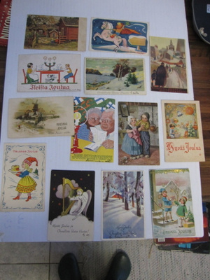 VANHOJA POSTIKORTTEJA 13 KPL MM tuberkuloosi, aliupseeri ym