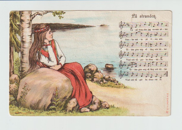 Postikortti, MUSIIKKI- SARJA, PÅ STRANDEN