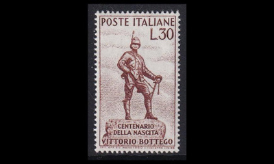 Italia 1076 ** Tutkimusmatkailija Vittorio Bottego (1960)