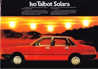 Talbot Solara -esite 80-luvun alusta