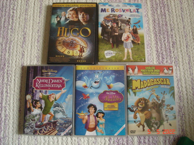Lasten elokuvia 5 kpl, DVD