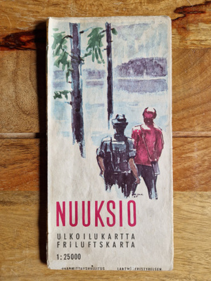 Nuuksio vintage Ukokoilukartta 1960-luvulta