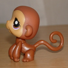 LITTLEST PET SHOP ruskea lilasilmä APINA #56 - pikkukuva 2