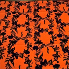 Markiisikangas - oranssi / kukkakranssi -kuvio - 155x165 cm - pikkukuva 2