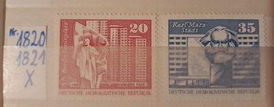 DDR 1973 - Yleismerkit: Rakennuksia x (2) ++