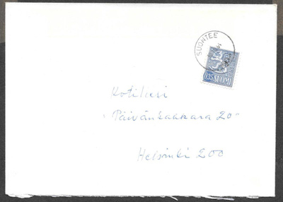 Postilähetys - Yl.m. 0,35 (LAPE 613) Suontee 30.10.64