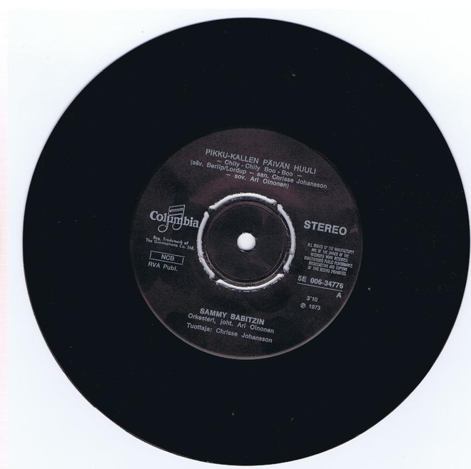 SAMMY BABITZIN pikku-kallen päivän huuli / nainen 45 -1973-