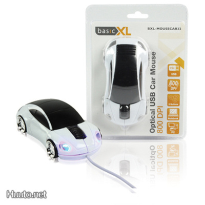 basicXL optinen auto hiiri, 800 DPI, 1.5m, USB, valk. *UUSI*