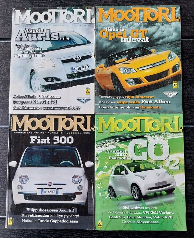 Moottori lehdet 2007 2, 3-4, 9, 10, 11 ja 12