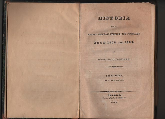 Kriget mellan Sverige och Ryssland åren 1808-09 1-2, 7 kartt