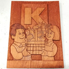 Rakkaudella veistetty 1983 Kesko mainostaulu 33 cm sign. - pikkukuva 1