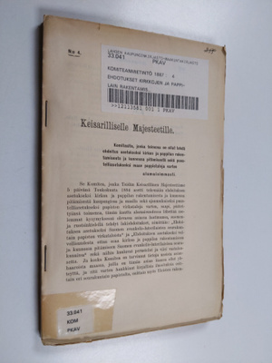 Komitealta, jonka toimena on ollut tehdä ehdoitus asetuks...