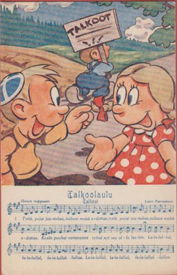 Alexander Lindeberg Talkoolaulu - Talkoot - sävelkortti