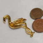 Vintage emaloitu flamingo-rintaneula, linturintaneula - pikkukuva 4