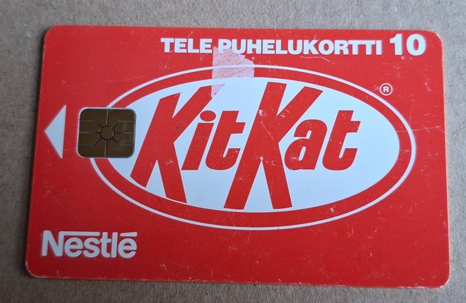 Tele P39 KitKat puhelukortti Nestle suklaa