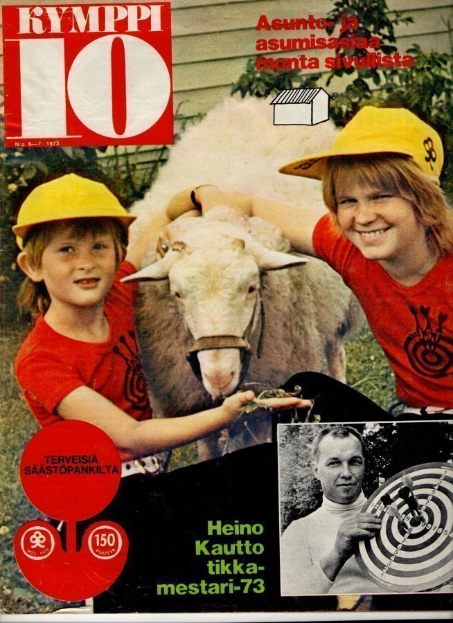 KYMPPI 10 n:o 6/7 1973 Julkkikset pakenevat kaupungista.