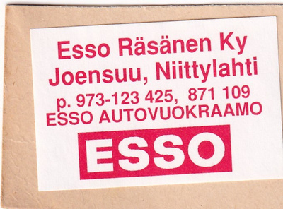 Joensuu, Niittylahti,  ESSO Räsänen Oy  b438