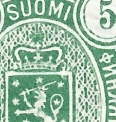 1889 Vaakunamerkit  5 p  vihreä  ** LaPe 28 B  KUVAKEVIRHE