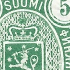 1889 Vaakunamerkit  5 p  vihreä  ** LaPe 28 B  KUVAKEVIRHE - pikkukuva 1