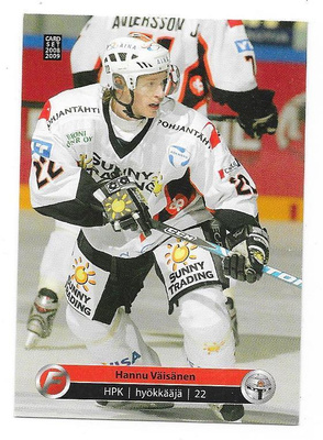 2008-09 CardSet #87 Hannu Väisänen HPK