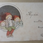A. S-g: Ympyräkortti, tontut toivottavat Uutta Vuotta 1908 - pikkukuva 1