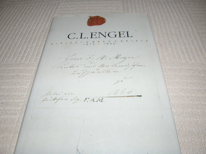 C. L. Engel Kirjeet brev Briefe 1813-1840  -sid