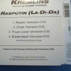 KREMLINS + ELAINE THOMAS :: RASPUTIN (LA-DI-DA) :: CD  MAX-S - pikkukuva 2