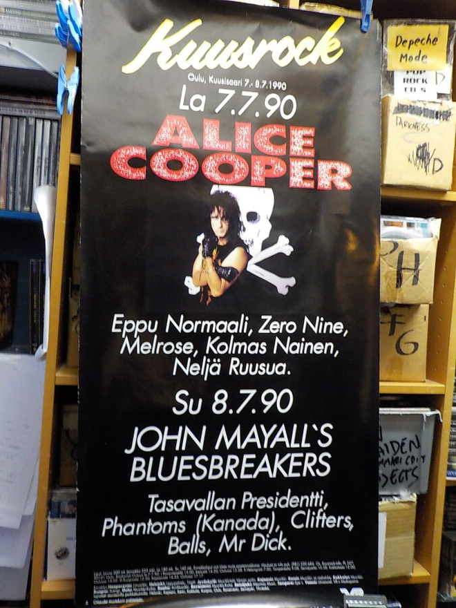 ALICE COOPER KUUSROCK 1990 FESTARIJULISTE