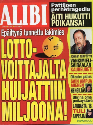 Alibi n:o 3 2017 Lottovoittajalta huijattiin miljoona.