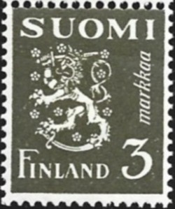 1930 M-30 L 3 mk tummanharmaanoliivi ** Lape 154 a LP Lm1