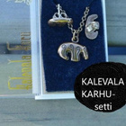 KALEVALA, pronssi KARHU-riipus ja korvakorut, koukut - pikkukuva 2