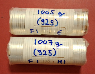 2 x 1 kilon 925 SUOMI hopeaa. Hinta = SPOT hinta.
