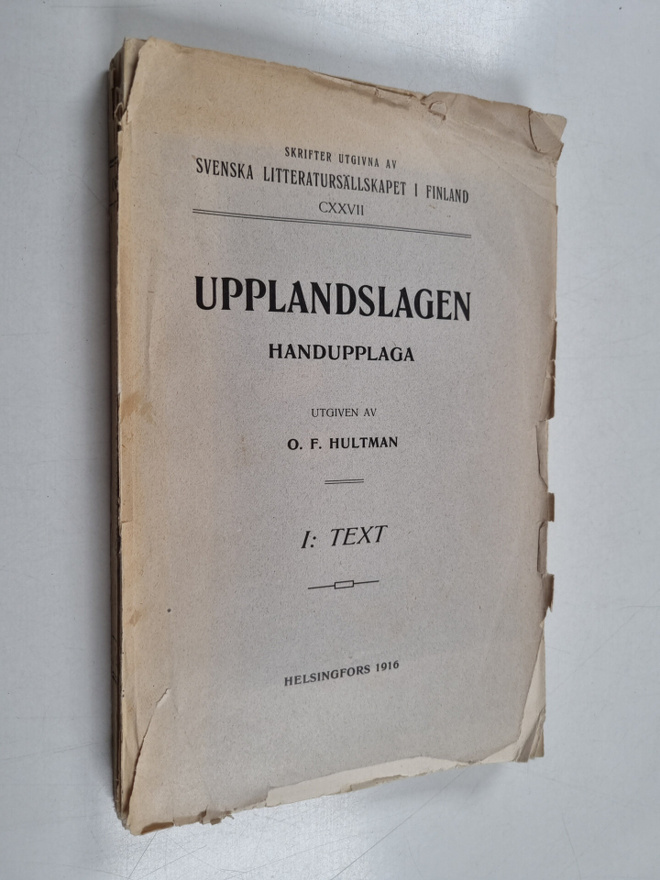 Upplandslagen. Handupplaga.  I: Text