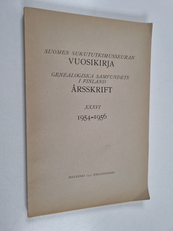 Suomen sukututkimusseuran vuosikirja = Genealogiska samfu...