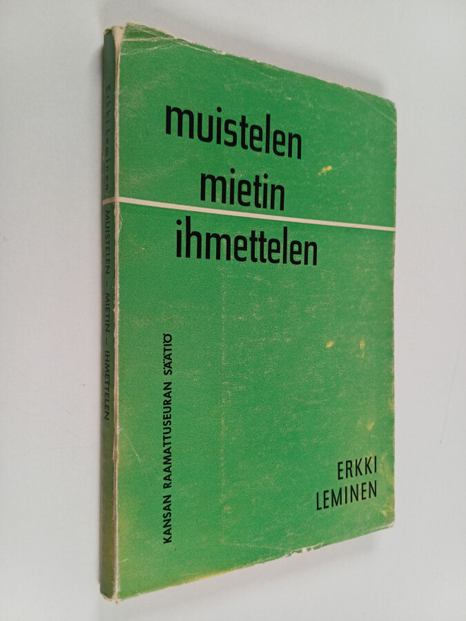 Erkki Leminen : Muistelen, mietin, ihmettelen (signeeratt...