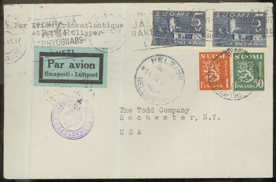 M30 1941 lentokirje USAhan 1941