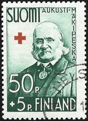 1938 Punainen Risti A. Mäkipeska 50+5 p leimattu LaPe 204