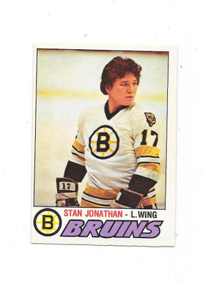 1977-78 OPC #270 Stan Jonathan , Boston Bruins gooni RC !