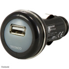 Deltaco USB minilaturi autoon, USB A naaras, 2.1A,musta UUSI - pikkukuva 1