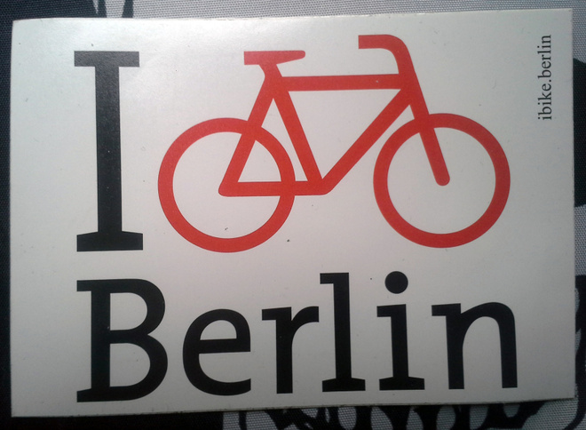 3 kpl "I Bike Berlin" -tarra - 103 mm x 70 mm
