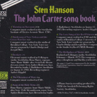 CD: Sten Hanson: The John Carter Song Book - pikkukuva 2