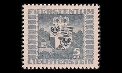 Liechtenstein 243 ** Pysyvä leima: vaakuna (1945)