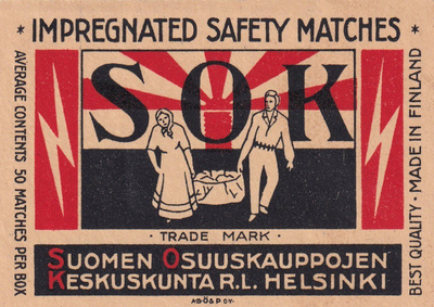 S  O  K  . Trade Mark Made in Finland, iso. b491