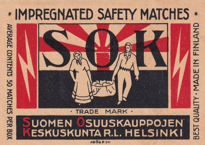 S  O  K  . Trade Mark Made in Finland, iso. b491