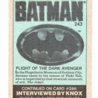 Purkkakuva BATMAN n:o 243 1989 FLIGHT OF THE DARK AVENGER - pikkukuva 2