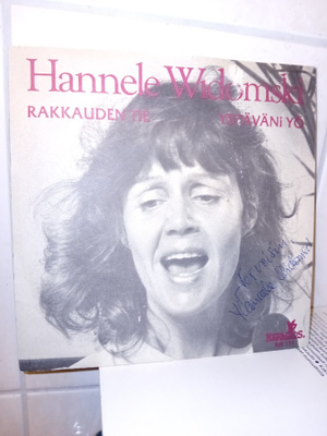 7" single Hannele Widomski : Rakkauden tie SIGNED