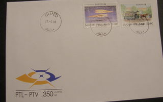 1988 PunaRisti + Europa sarjat  FDC-t  SUND (Åland) leimalla