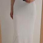 Valkoinen pitkä H&M ribbimekko (käyttämätön) S/M - pikkukuva 1