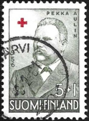 1956 Punainen Risti  P. Aulin  5+1 mk leimattu  LaPe 467
