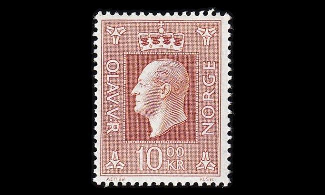 Norja 592hp ** Olav V 10 kr Harrison (1969)